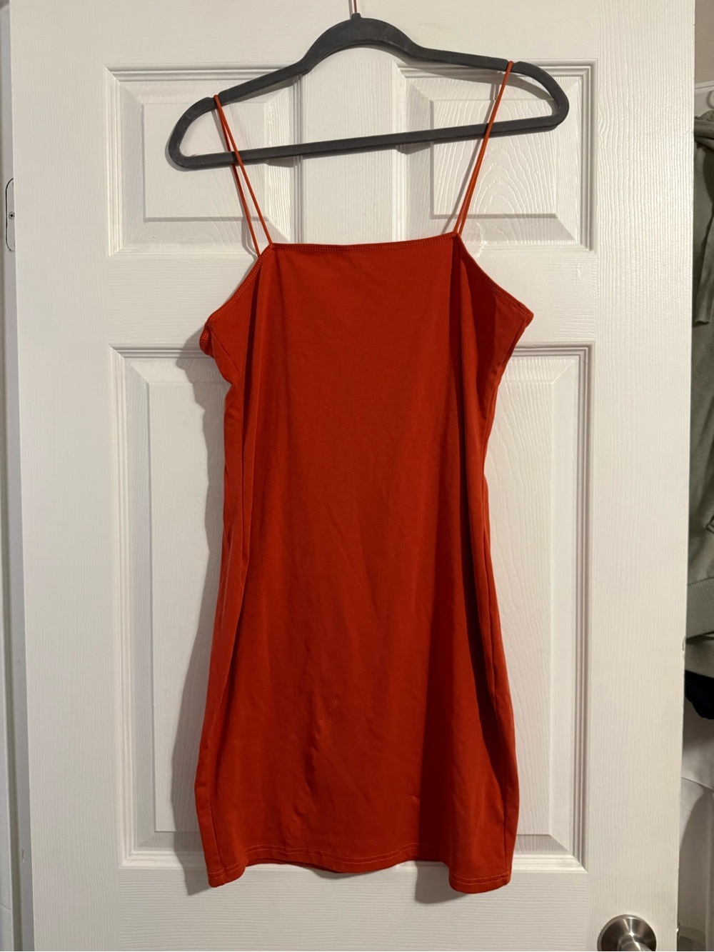 SHEIN Rust Orange Spaghetti Strap Slip Camisole